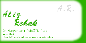 aliz rehak business card